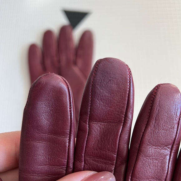 Babaton leather and wool gloves size 6.5 - Picture 6 of 6